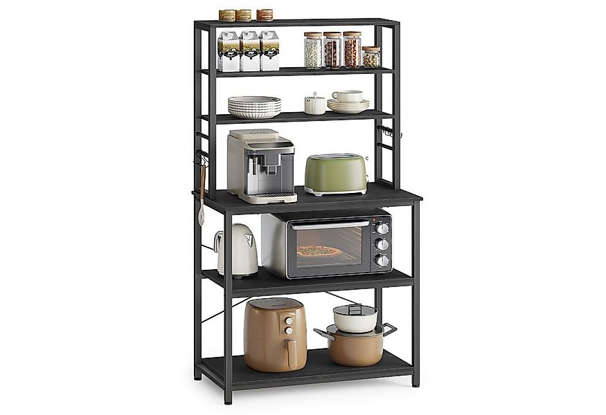VASAGLE Standregal, Küchenregal mit 6 Haken, 40 x 80 x 167 cm(TxBxH) günstig online kaufen