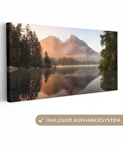 OneMillionCanvasses® Leinwandbild Panorama Landschaft - Nebel günstig online kaufen