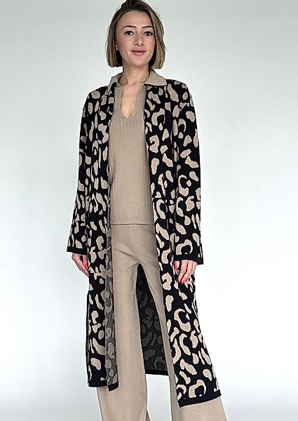 Zuckerwatte Strickmantel modischer Jacquardstrick, aus wertiger Viskose Str günstig online kaufen