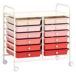 COSTWAY Rollcontainer, mit Schubladen Kunststoff, Rollwagen günstig online kaufen