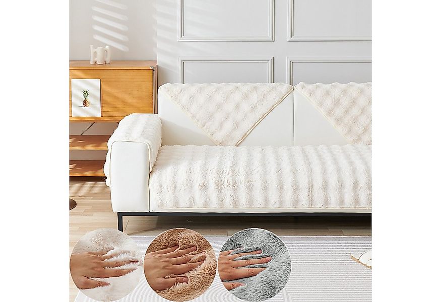 BTTO Sofaschoner Hussen Rutschfeste Überwurf Einfarbig Sofahussen Couch Bez günstig online kaufen