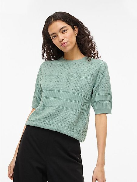 Vila Kurzarmpullover VIMILOS S/S O-NECK POINTELLE TOP - NOOS günstig online kaufen