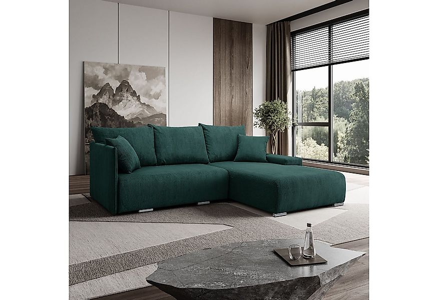 Kaiser Möbel Ecksofa Sofa L form, Couch L form Livorno L stoff Poso, Bequem günstig online kaufen