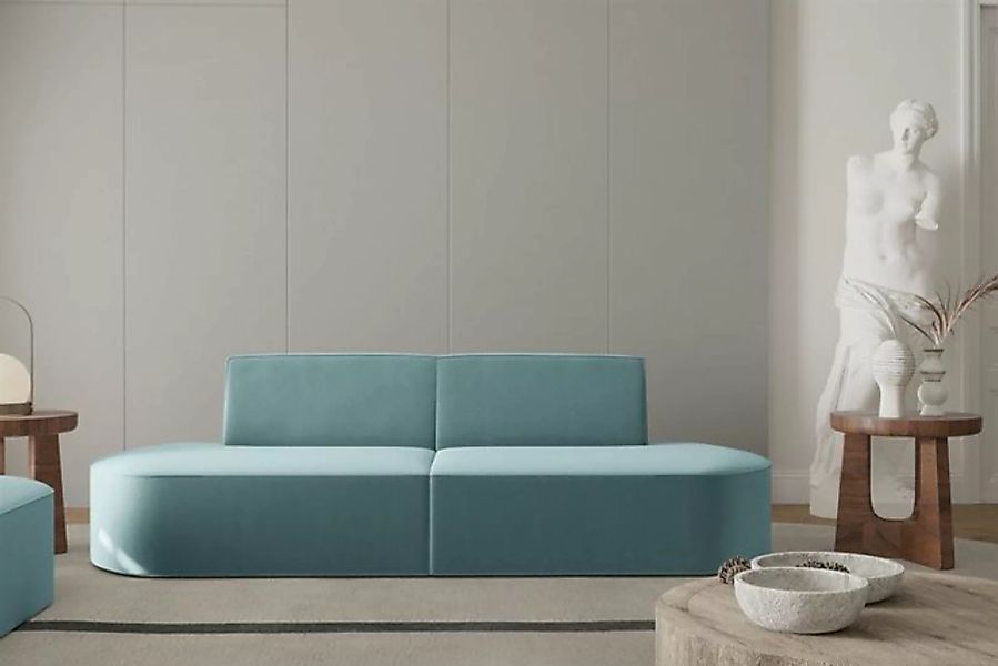 Fun Möbel Sofa Sofa Designersofa 2-Sitzer MILOT in Stoff günstig online kaufen