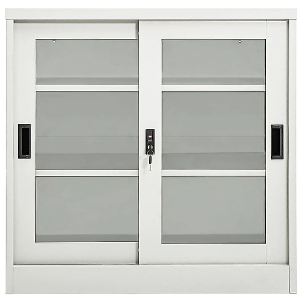 Schrank Mit Schiebetür Hellgrau 90x40x90 Cm Stahl günstig online kaufen