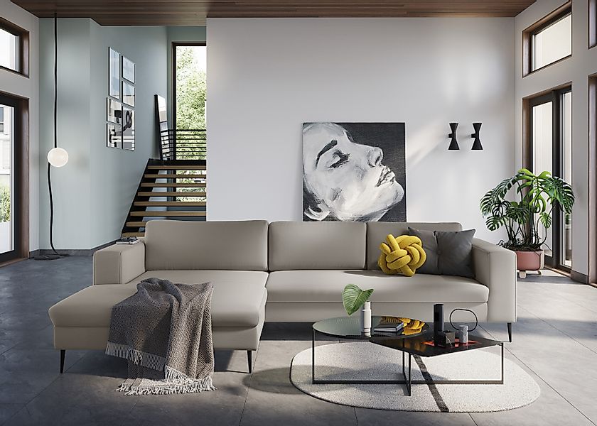 DOMO collection Ecksofa »Modica, zeitlos und elegant, L-Form« moderne Optik günstig online kaufen