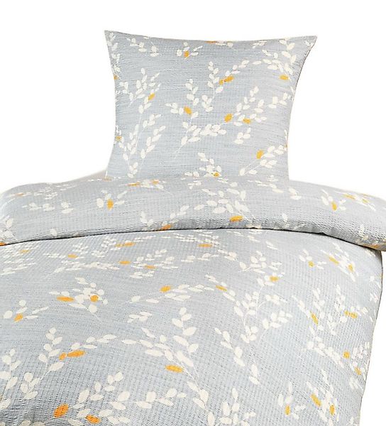 soma Bettwäsche Seersucker135x200 80x80 Zweige grau gold sale Geschenk, Mic günstig online kaufen