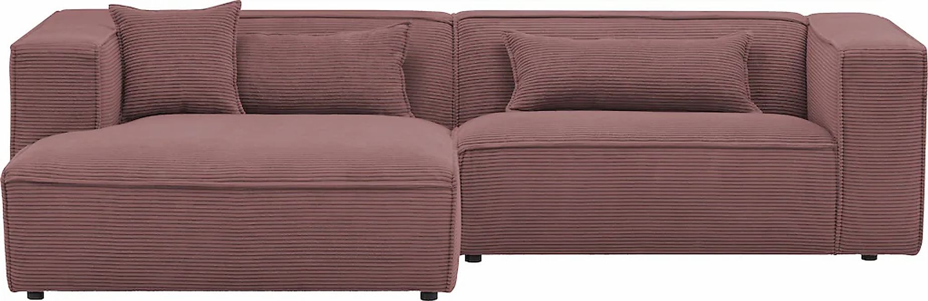 LeGer Home by Lena Gercke Ecksofa "PIARA mit Kedernaht, Cord, Leinenoptik o günstig online kaufen