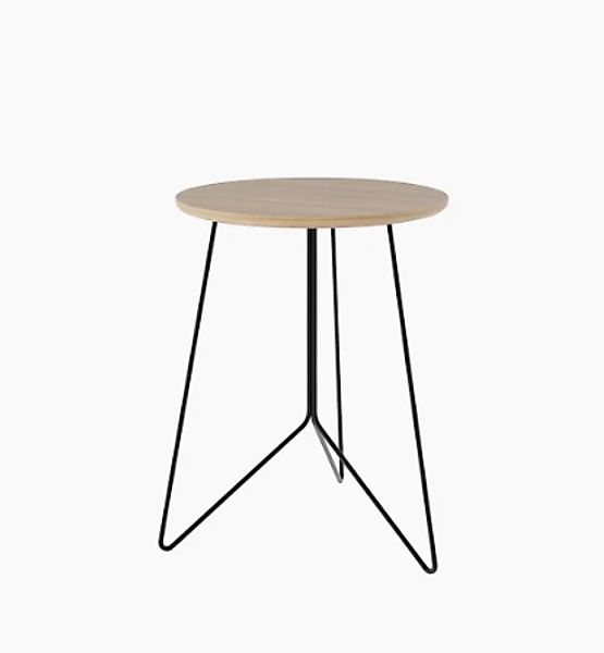 Miro stilvoller Couchtisch  Ø 40 cm, Höhe 49,8 cm Eiche massiv geölt günstig online kaufen