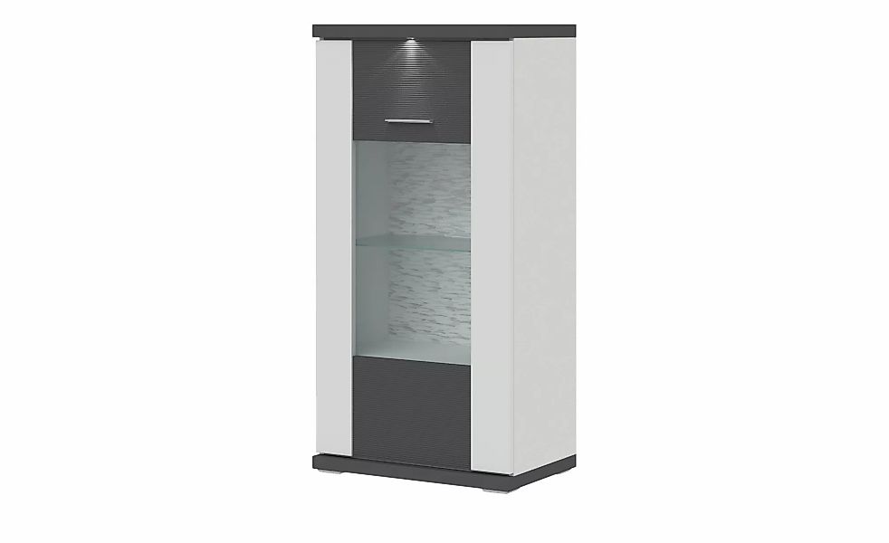 uno Vitrine   Titan ¦ grau ¦ Maße (cm): B: 66 H: 131 T: 42.0 Schränke > Vit günstig online kaufen