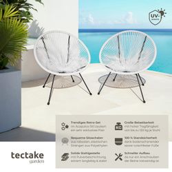 tectake Gartenstuhl 2er Set Gartenstuhl (Set., günstig online kaufen