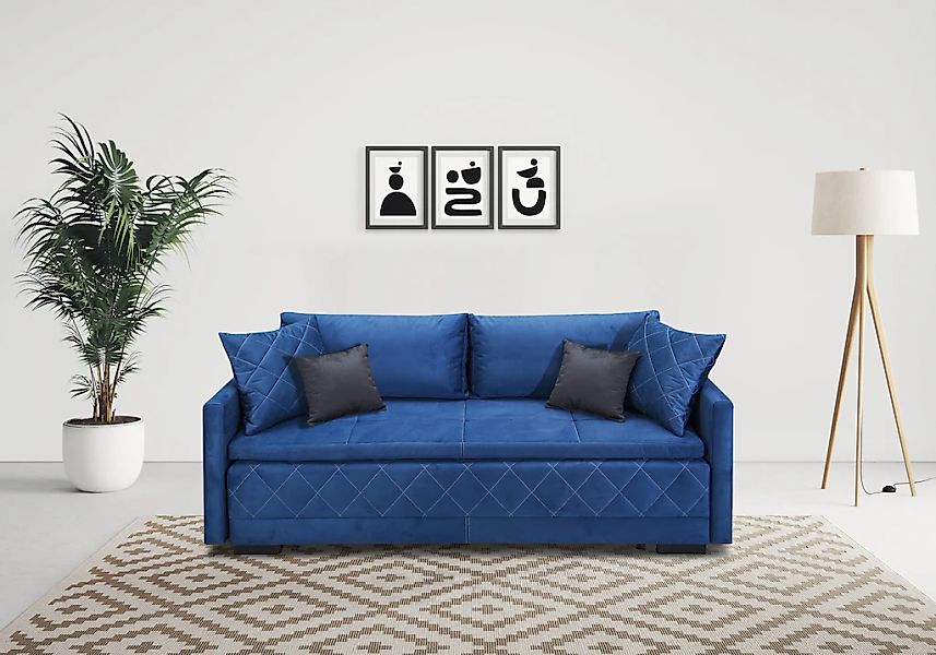 Home affaire Schlafsofa "Potsdam" mit Boxspringaufbau, Bettfunktion & Bettk günstig online kaufen