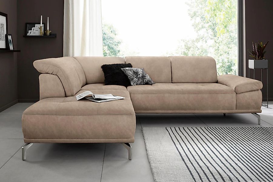 Places of Style Ecksofa "Caluna", Inkl.Sitztiefenverstellung, wahlweise mit günstig online kaufen