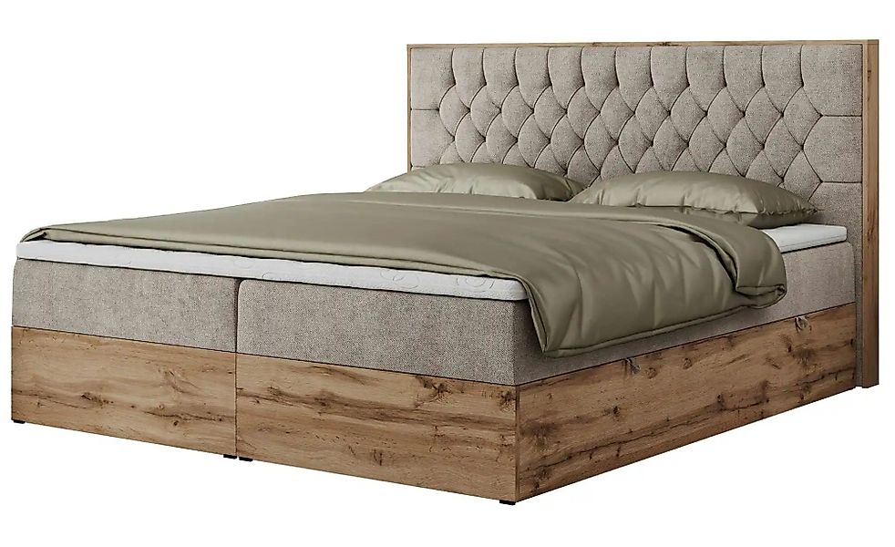 Boxbett mit Bettkasten Amore ¦ beige ¦ Maße (cm): B: 148 H: 115 Betten > Ko günstig online kaufen