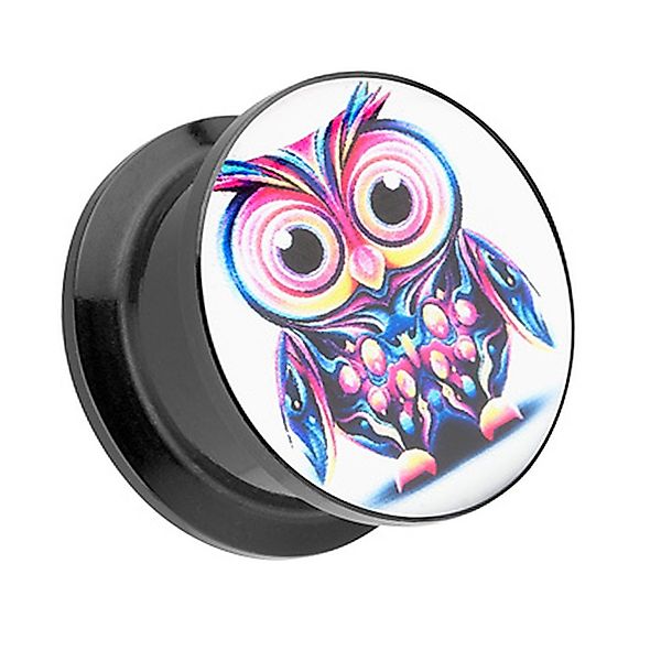 Taffstyle Plug Piercing Schraubverschluß Crazy Eule günstig online kaufen