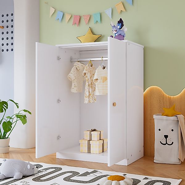 Flieks Kleiderschrank 2-türiger Kleiderschrank mit Stange günstig online kaufen