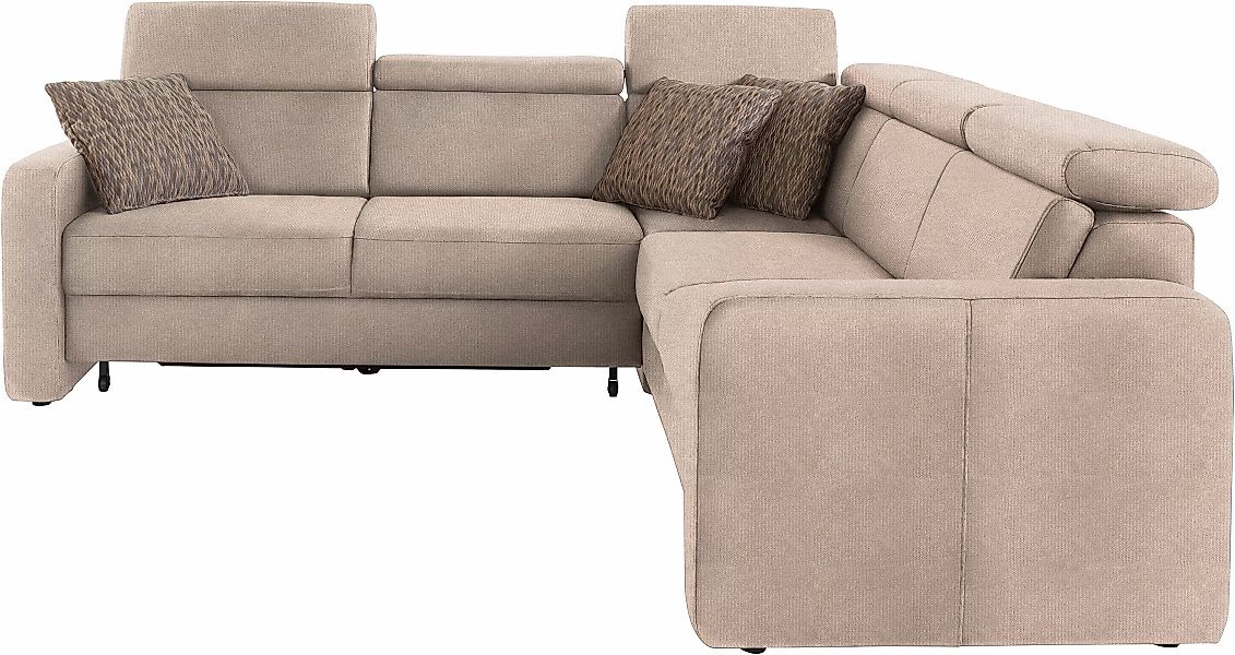 sit&more Ecksofa »Bologna L-Form«, Kopfteilverstellung, wahlweise mit Bettf günstig online kaufen