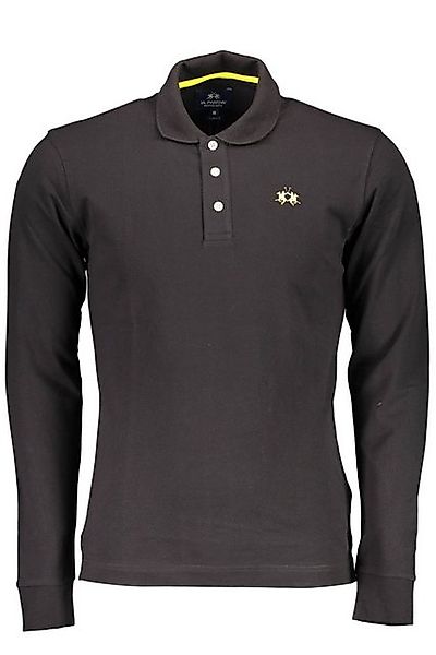 La Martina Poloshirt Herren Langarm Polo Schwarz - Schmal, Stilvoll, Mit günstig online kaufen