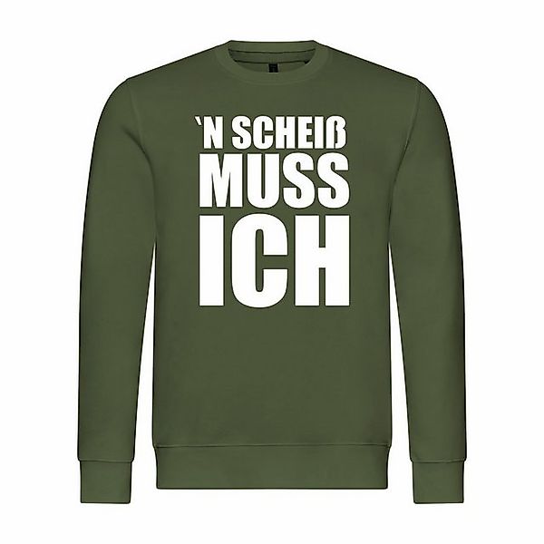 deinshirt Rundhalspullover Herren Pullover N Scheiß muss ich Mit Print Moti günstig online kaufen