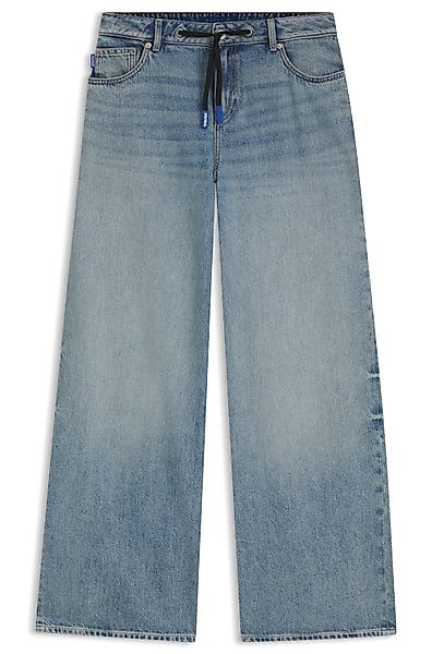 HUGO Blue Weite Jeans "Gobana", mit Kordelzug zum Binden günstig online kaufen