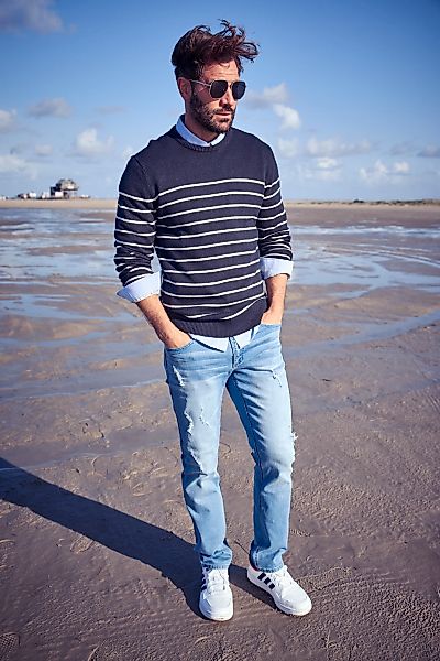 DELMAO Streifenpullover Bis Größe 3 XL günstig online kaufen