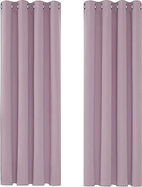 Deconovo Verdunkelungsvorhang Gardinen mit Ösen Blickdichte Vorhang Kältesc günstig online kaufen