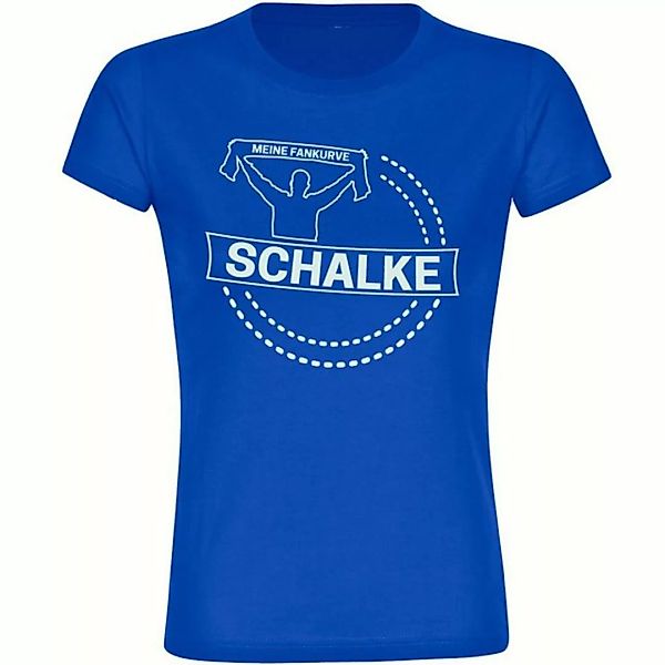multifanshop T-Shirt Damen Schalke - Meine Fankurve - Frauen günstig online kaufen