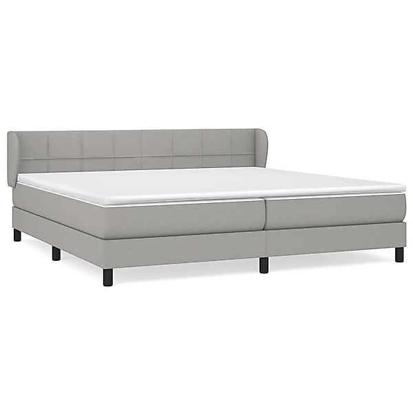 vidaXL Boxspringbett mit Matratze Hellgrau 200x200 cm Stoff1371924 günstig online kaufen