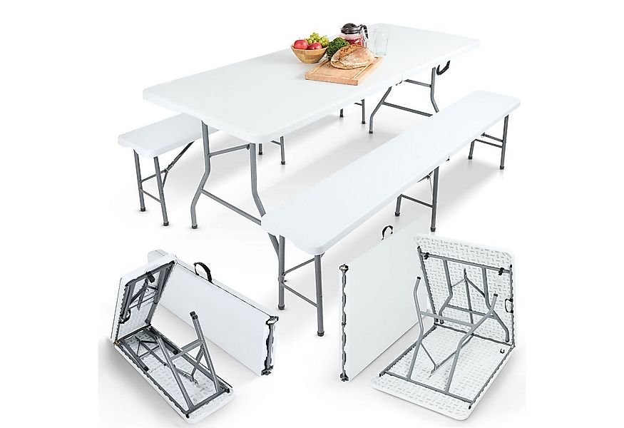 Arebos Bierzeltgarnitur Festzeltgarnitur, Biertisch Set, klappbar Campingti günstig online kaufen