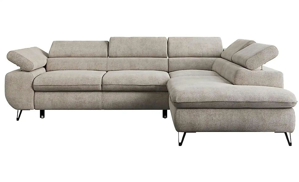 Ecksofa mit Schlaffunktion Peter ¦ beige ¦ Maße (cm): B: 273 H: 76 Polsterm günstig online kaufen
