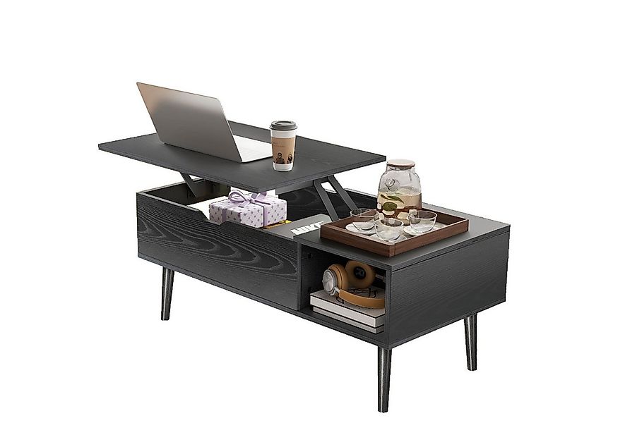 Refined Living Couchtisch Couchtisch Holz Quadratisch Höhenverstellbar Ausz günstig online kaufen