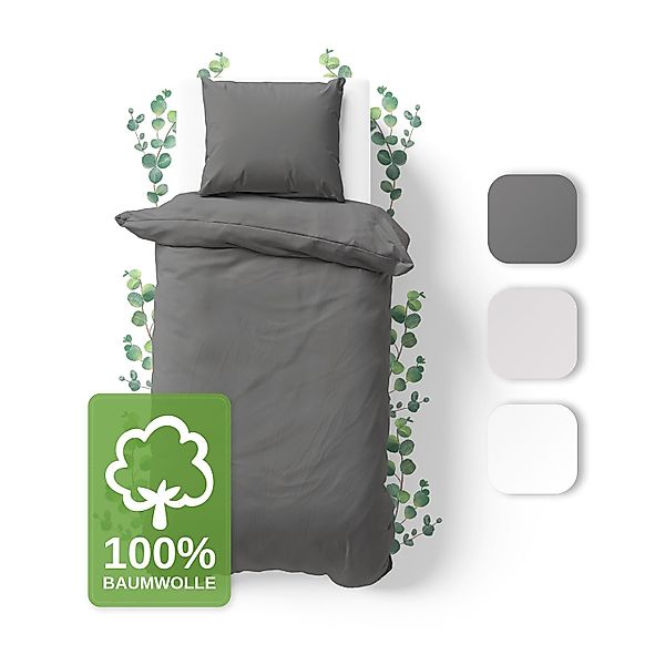 Jacobson Bettwäsche Set - 100% Baumwolle, Perkal, 2 teilig, Erhältlich in d günstig online kaufen