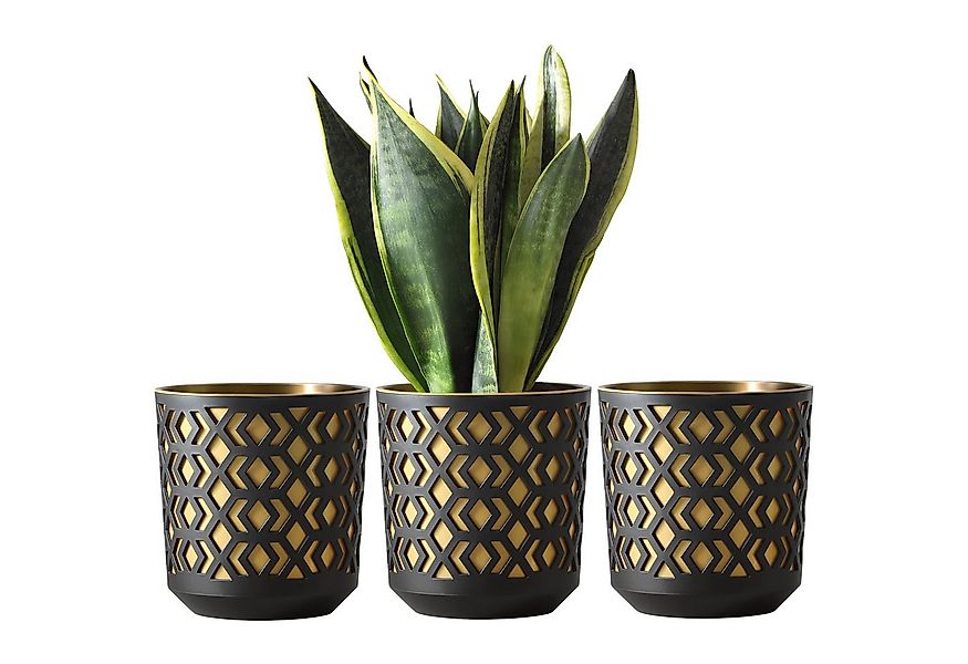 KONZEPT Blumentopf Übertopf Ø 14cm, 3er Pflanzentopf Set für Zimmerpflanzen günstig online kaufen