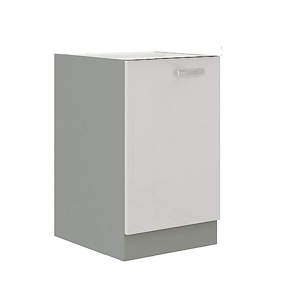 Küchen-Preisbombe Unterschrank 40 cm Küche Bianca Weiß Hochglanz + Grau Küc günstig online kaufen