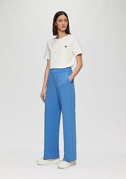 s.Oliver Chinos Hose Wide-Leg-Hose aus Struktur-Jersey günstig online kaufen