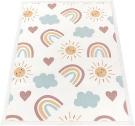 Paco Home Kinderteppich "Emilia 352" rechteckig 24 mm Höhe Kurzflor, Sonne, günstig online kaufen