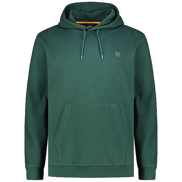 BOSS Hoodie aus Biobaumwolle Farbe dunkelgrün Größe: 5XL günstig online kaufen