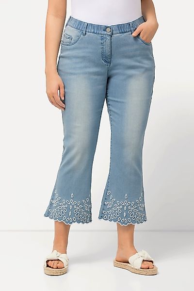 Ulla Popken Regular-fit-Jeans 7/8-Jeans Marie Stickerei günstig online kaufen