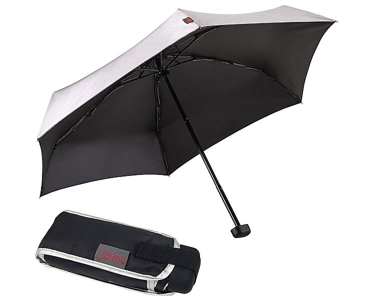 EuroSCHIRM® Taschenregenschirm Dainty, silber, besonders leicht, super flac günstig online kaufen