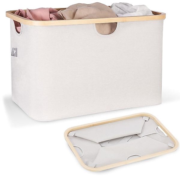 HENNEZ Wäschekorb Faltbarer Wäschekorb Grau 60L günstig online kaufen
