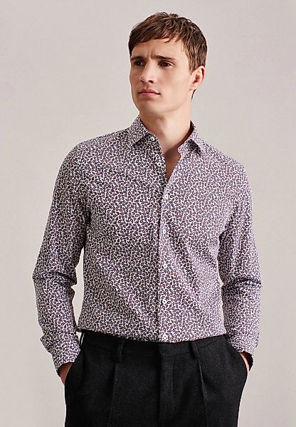 seidensticker Businesshemd "Shaped", Shaped Langarm Kentkragen Paisley günstig online kaufen