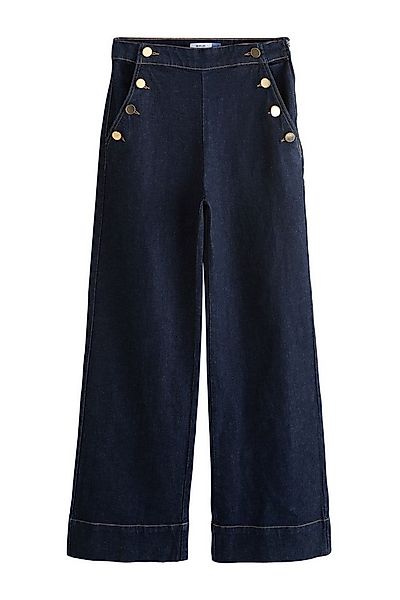 Next Weite Jeans Jeans mit weitem Bein und Goldknopf vorne (1-tlg) günstig online kaufen