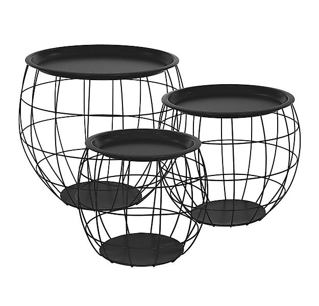 ML-DESIGN Beistelltisch Sofatische aus Metall rund Wohnzimmertische Satztis günstig online kaufen