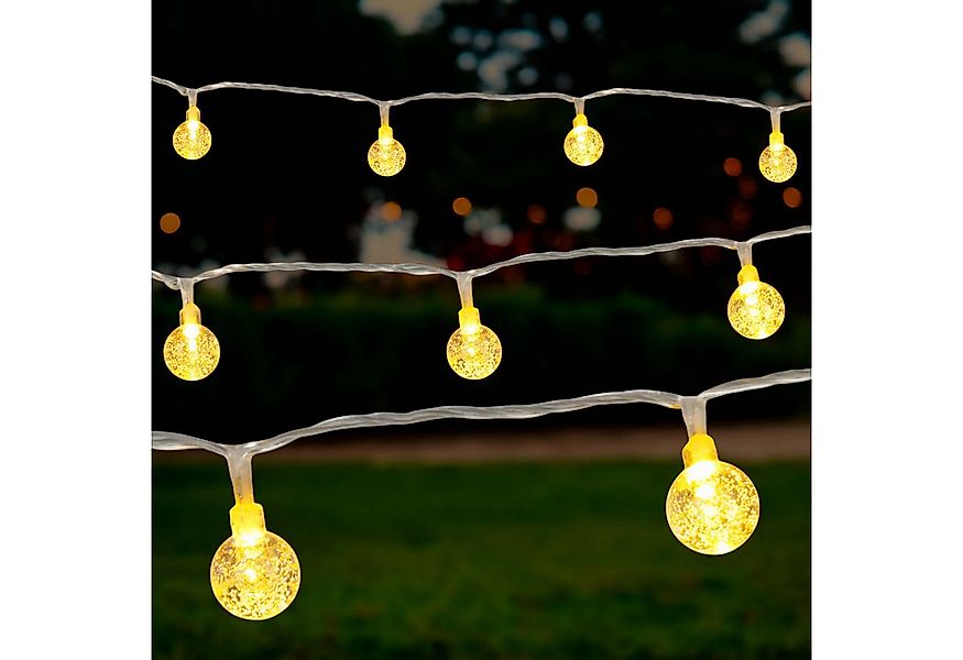 Spetebo LED-Lichterkette mit 50 mini Kristall Kugeln für Außen - 490 cm, 50 günstig online kaufen