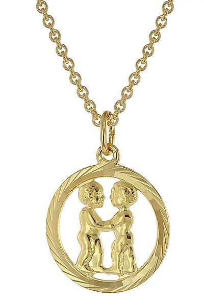 trendor Kette mit Anhänger Zwilling Gold 333 Anhänger Ø 16 mm + günstig online kaufen