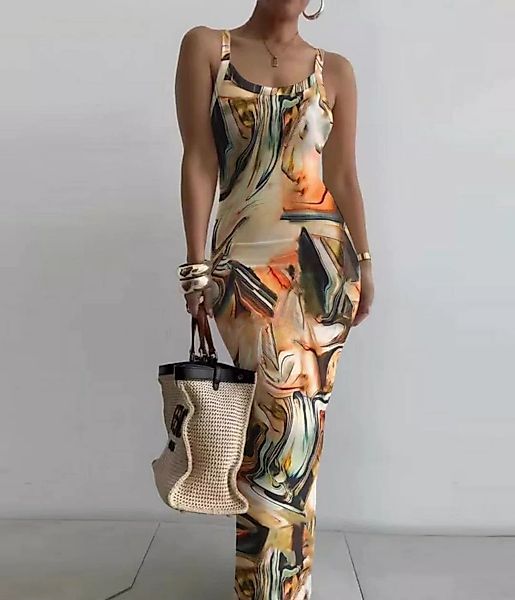 jalleria Trägerkleid 2er-Pack Slim Fit Sling-Kleid mit Print günstig online kaufen