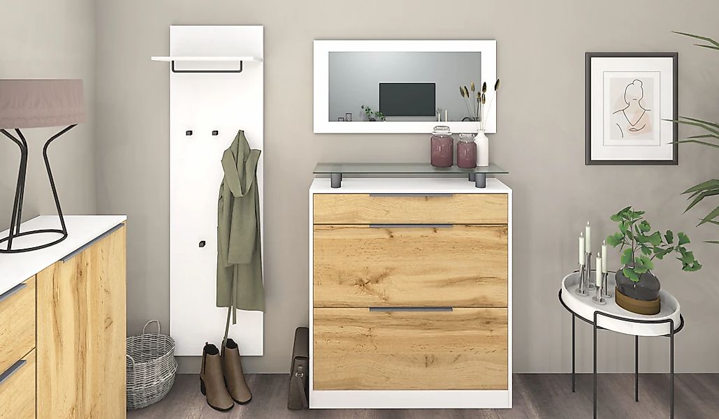 borchardt Möbel Garderoben-Set "Tom" 3 Stk. tlg. günstig online kaufen