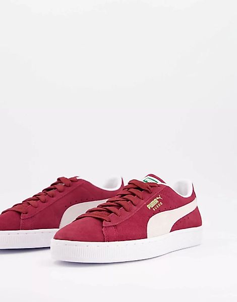 Puma – Classic – Sneaker aus burgunderrotem Wildleder günstig online kaufen