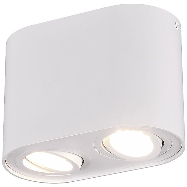 Trio Deckenleuchte Cookie 2-flammig Weiß matt 125 mm x 178 mm x 96 mm günstig online kaufen