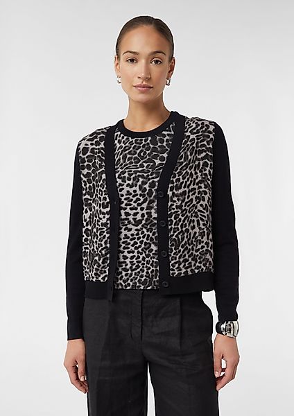 Comma Strickjacke Cardigan im Materialmix mit günstig online kaufen